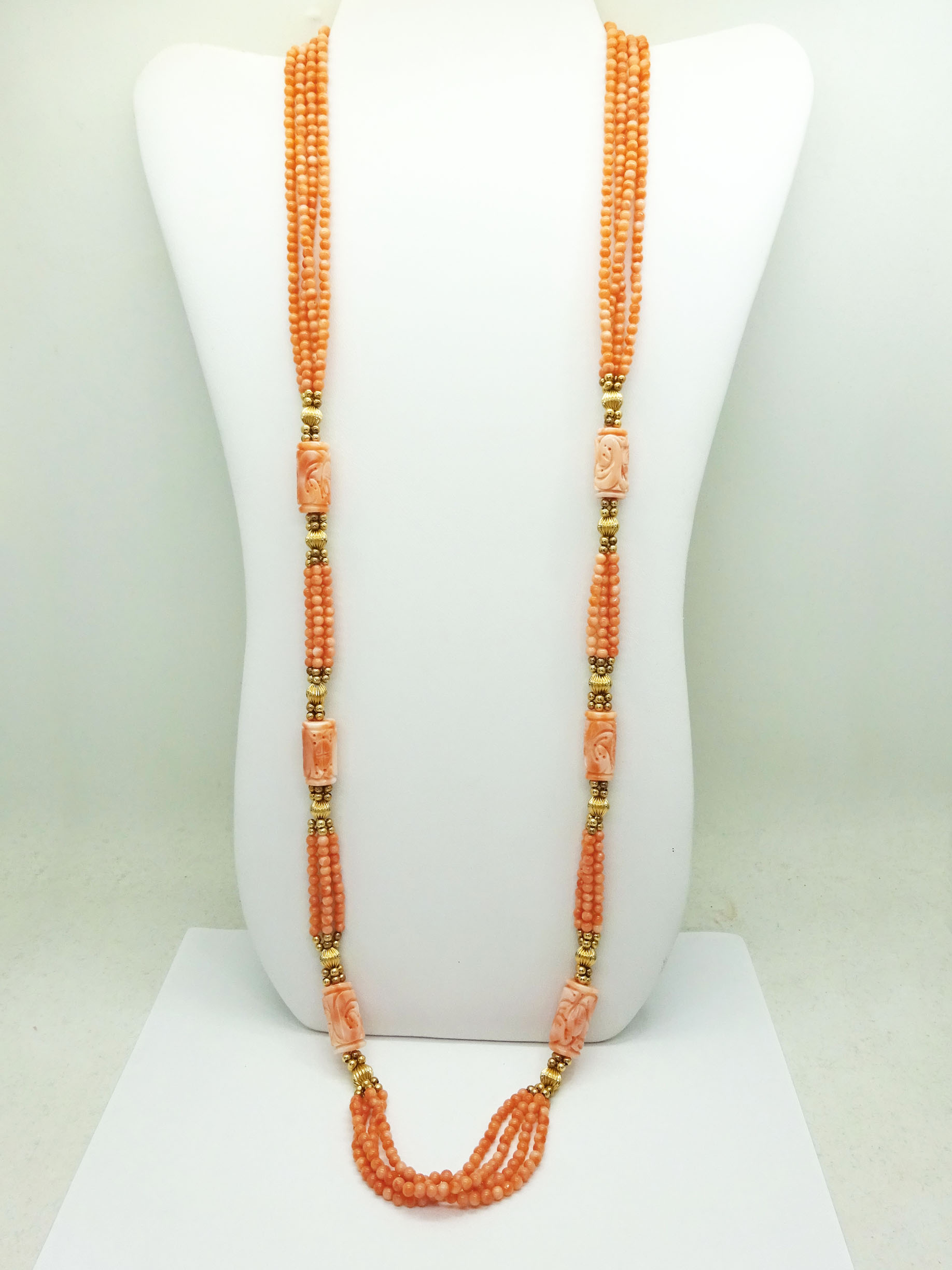 Large Gold Star and Neon Orange seed bead Necklace – Talents